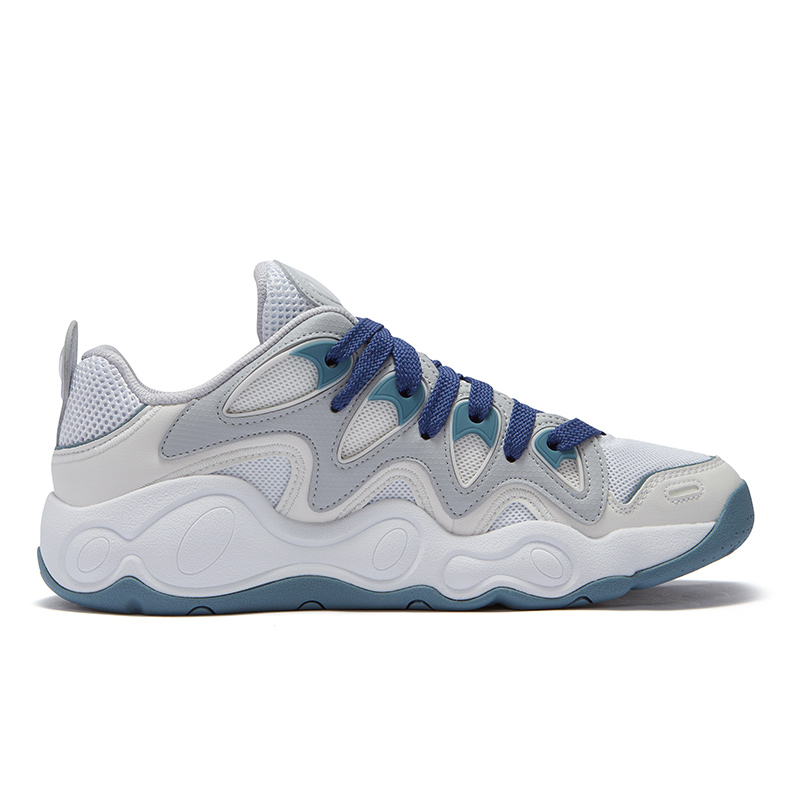 FILA FUSION VERTICAL Crack Shoes Versatile Cushioning Breathable Low top Basketball Shoes Men’s White Fragrance Snow