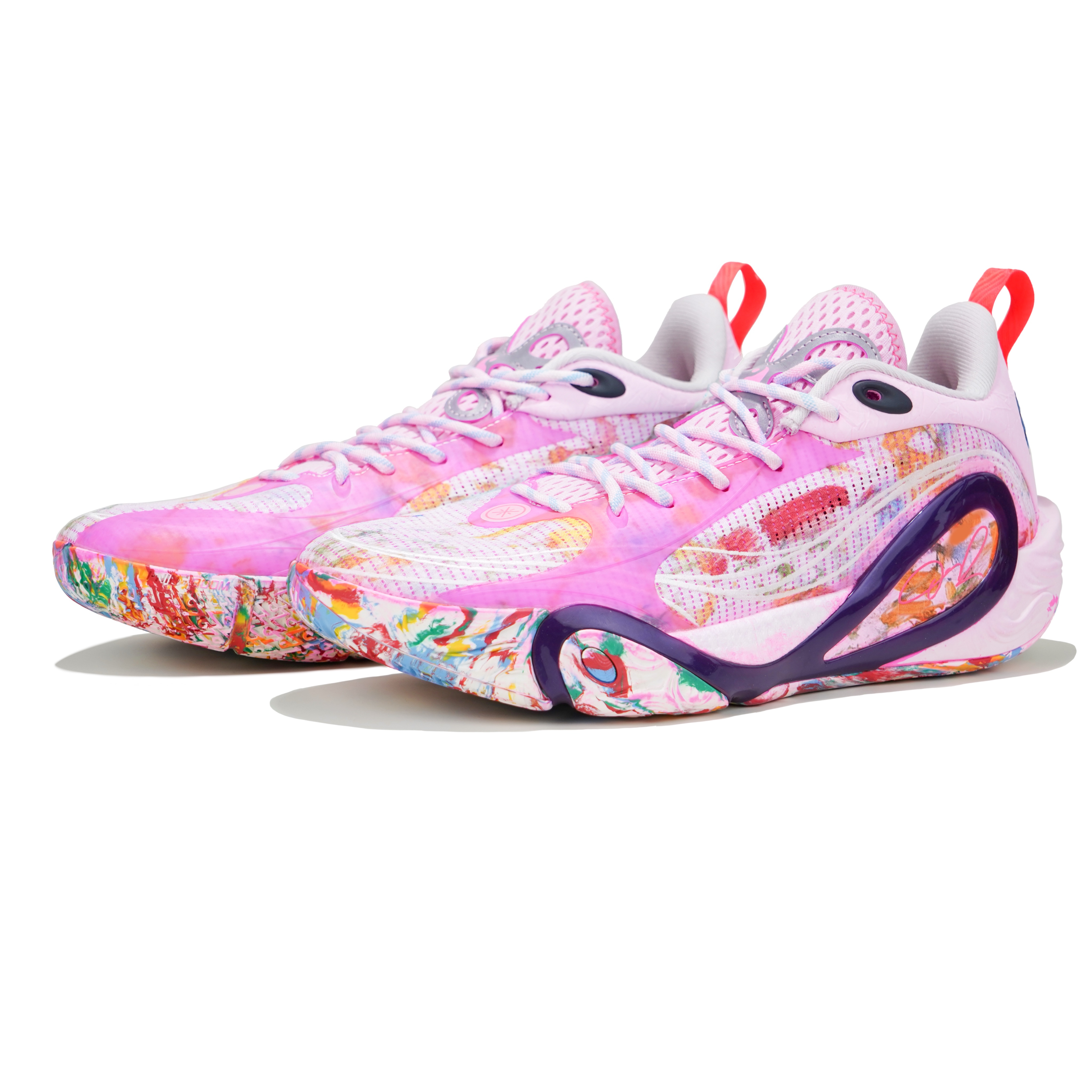 Li Ning DLO1 Low top Full Length BOOM Technology Basketball Shoes Men’s Pink