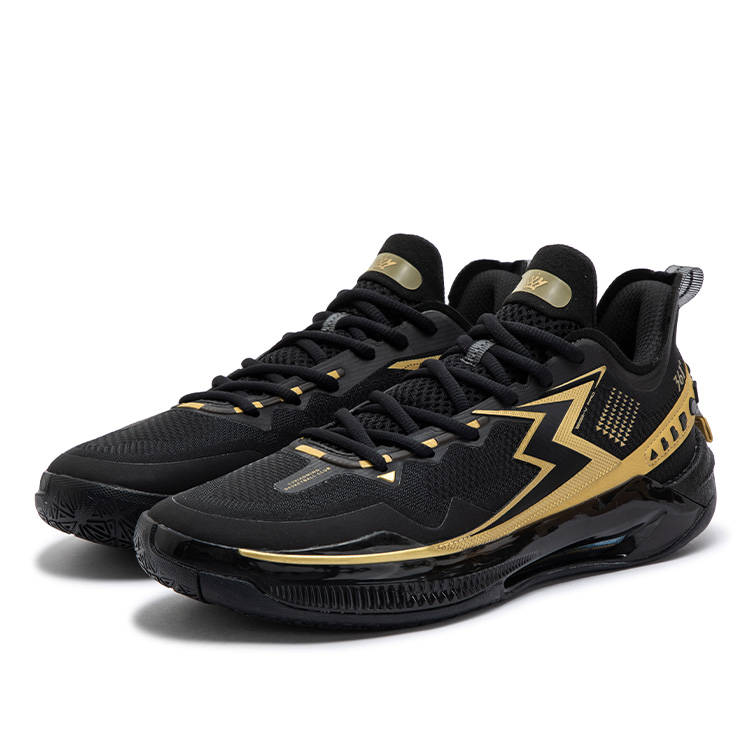 361° BIG3 5.0 Quick PRO Basketball Shoes Men’s Low Top Obsidian Black/Crown Gold