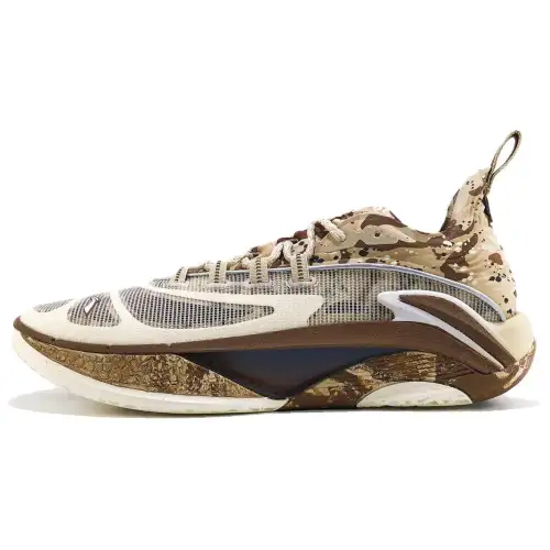 LiNing Li Ning Anti-Wolf Hunting 1 SUPER Super Technology Full-length TPU booster plate Lighter and more flexible Quick start Cushioning grip Stable control Low-top outfield basketball shoes Men's khaki