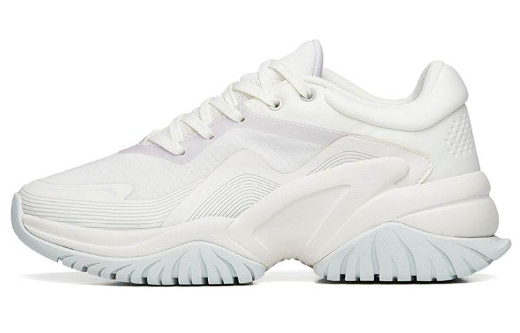 ANTA Training Shoes Women’s Low Top Ivory White/Misty Purple/White Gray Green