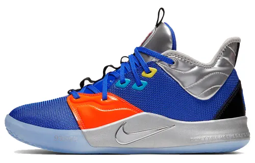 Nike PG 3 Nasa Pickled Pepper 3 Paul George Comfortable and Versatile Shock Absorbing and Impact Resistant Mid-top Practical Basketball Shoes Men's Blue