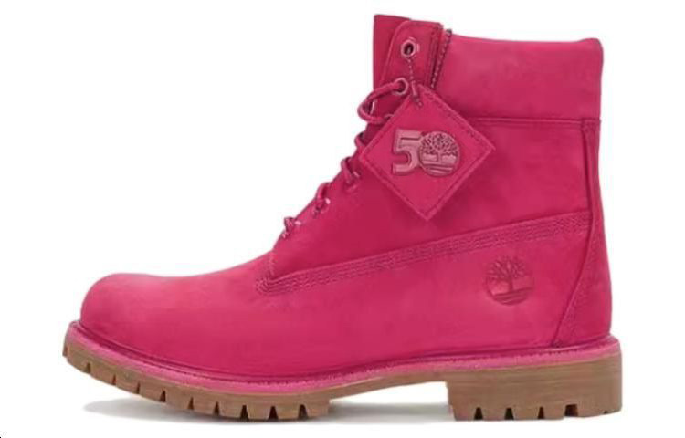 Timberland Timberland PREMIUM series leather 50th anniversary special series comfortable and wear-resistant short boots men's pink