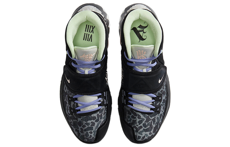 Кроссовки Nike Kyrie 6 Asia Irving (черно-зелено-фиолетовые) — Чёрныйзелёныйфиолетовый — фото 4