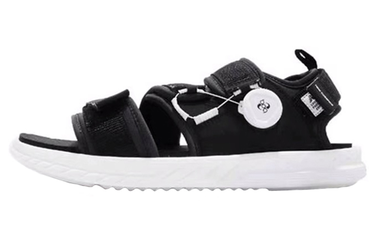 New Balance NB 900 comfortable one-strap sandals, same style for men and women, black and white