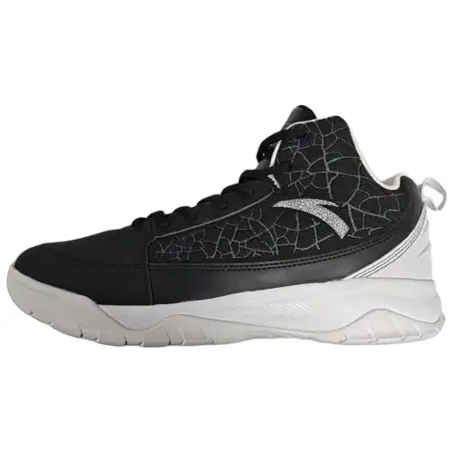Anta Basketball Collection Slip Resistant Abrasion Resistant Low top Basketball Shoes Men's Black White