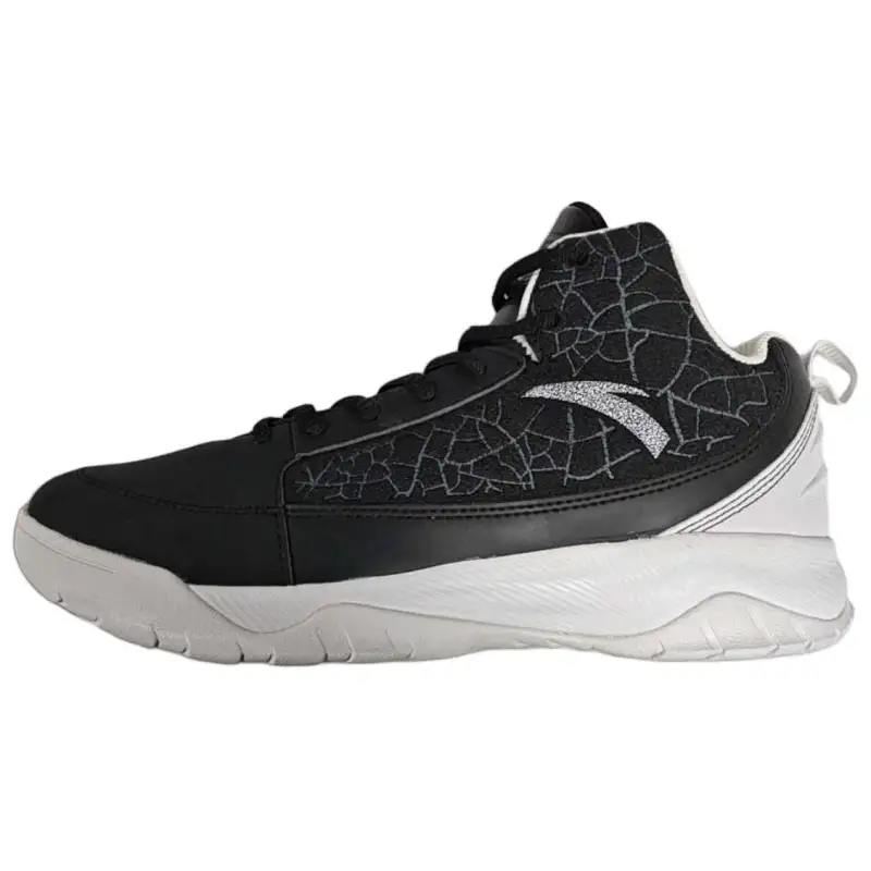 Anta Basketball Collection Slip Resistant Abrasion Resistant Low top Basketball Shoes Men's Black White