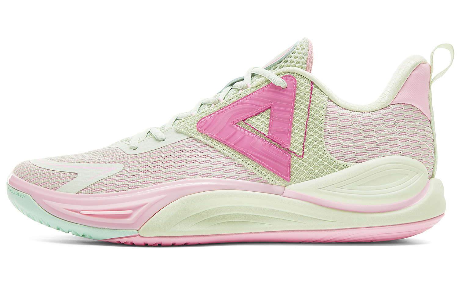 PEAK Wind 3.0 Basketball Shoes Men’s Low Top Pink Green