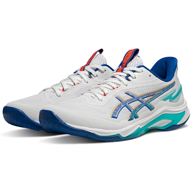 ASICS NETBURNER BALLISTIC FF 4 Low top Training Shoes Unisex White Blue