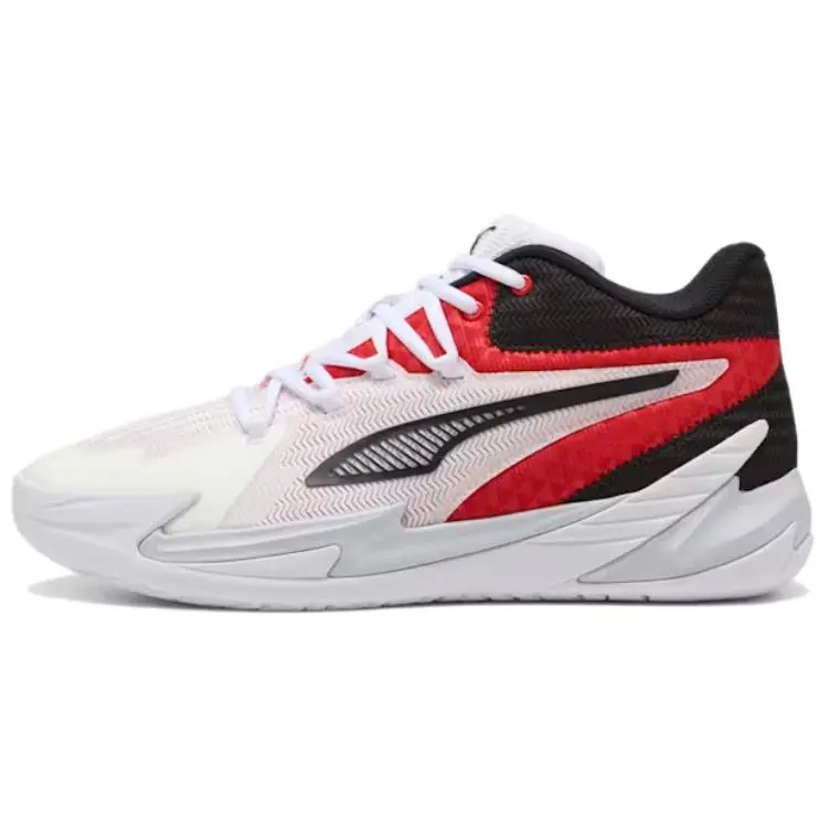 PUMA Dagger Slip Resistant Abrasion Resistant Low top Basketball Shoes Unisex Red Black