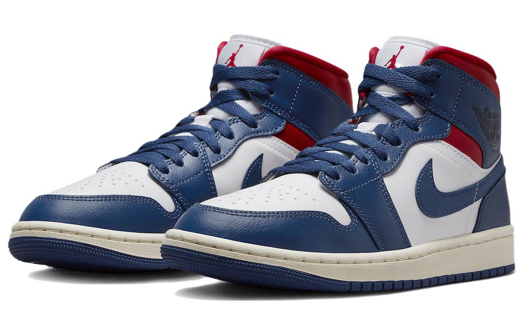 Jordan 1 Mid French Blue Gym Red Women’s