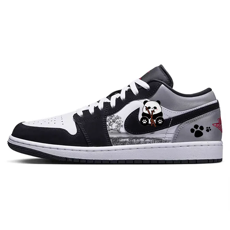 Jordan Air Jordan 1 Vintage Basketball Shoes Unisex Low Top White/Black