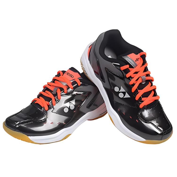 YONEX Cushioning Breathable Cushioning Breathable Low top Badminton Shoes Unisex Black Orange