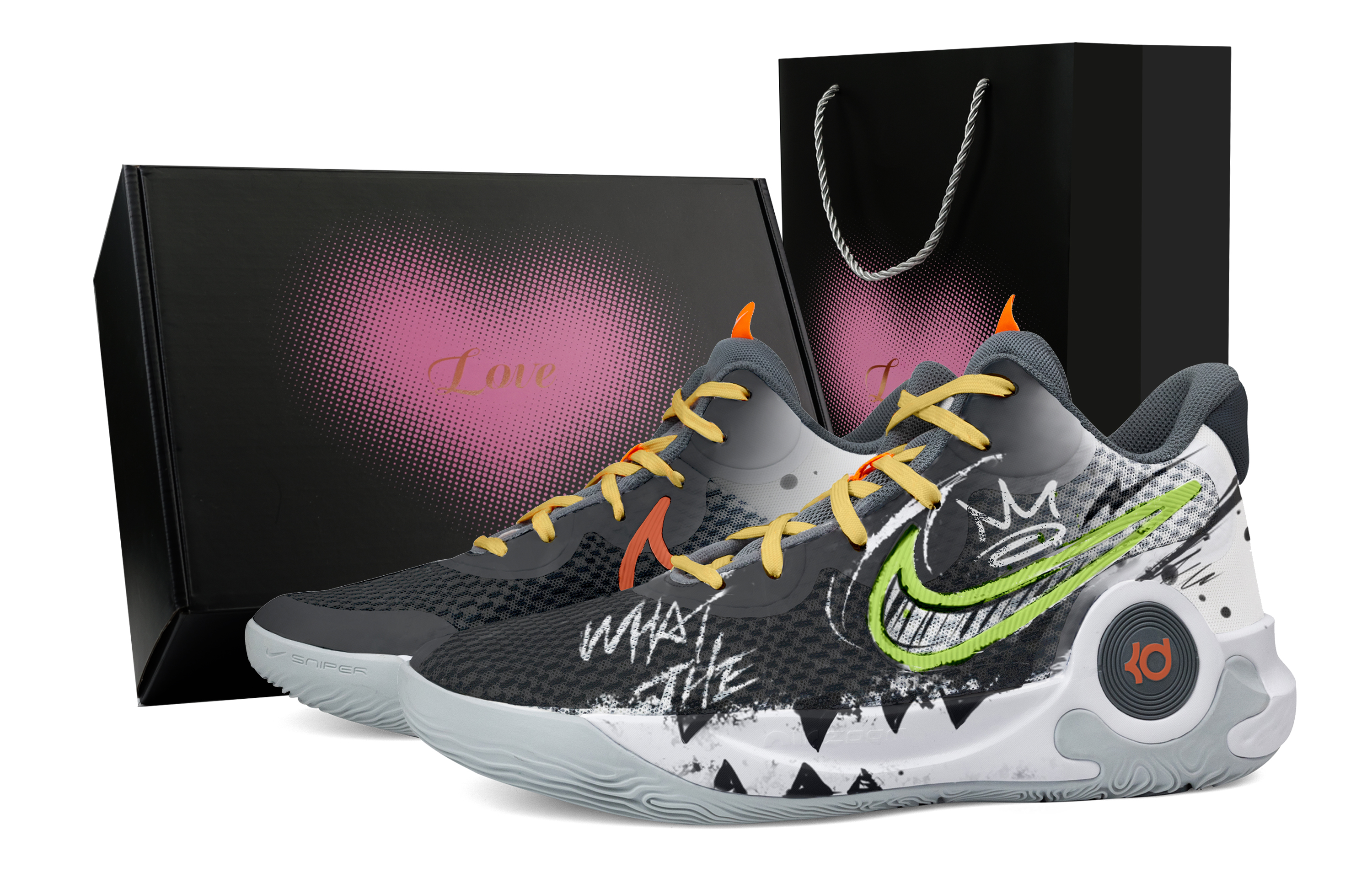 Nike KD Trey 5 IX Mid top Basketball Shoes Unisex Gray Black