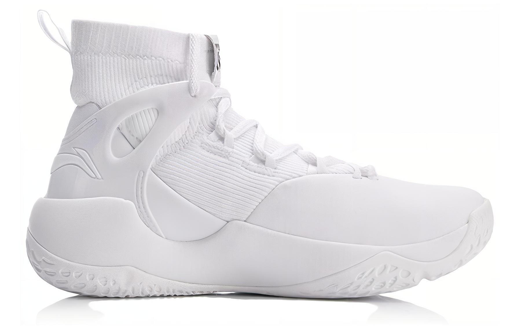 Li Ning SONIC 6 V2 Cushioning Slip Resistant Coverage High top Basketball Shoes Men’s White