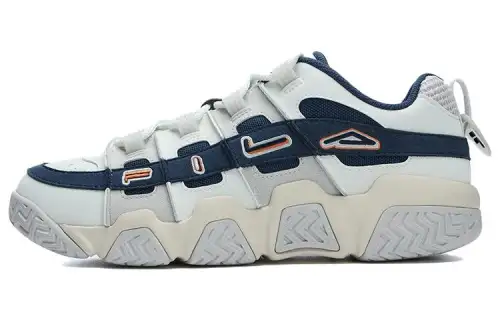 FILA FUSION BUSTER Puffy Shoes Low top Basketball Shoes Men's White Blue