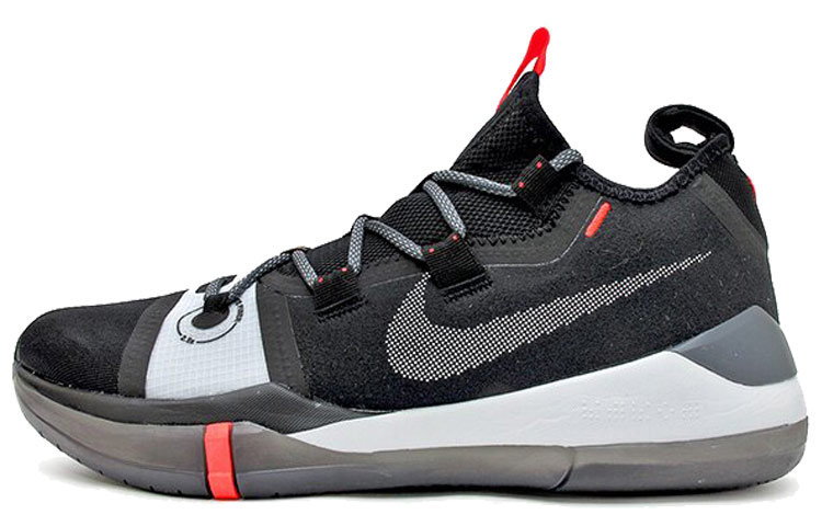 Nike Kobe AD Black Multi-Color Kobe Round-head lace, shock-absorbing, low-top practical basketball shoes, men's black color, domestic version