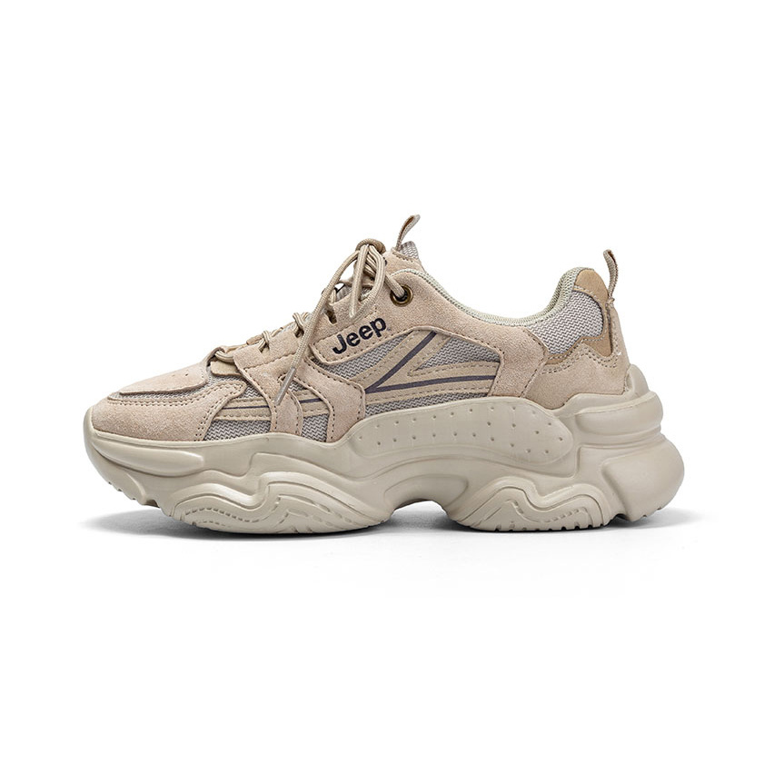 Женские кроссовки Jeep Chunky Sole (белые)