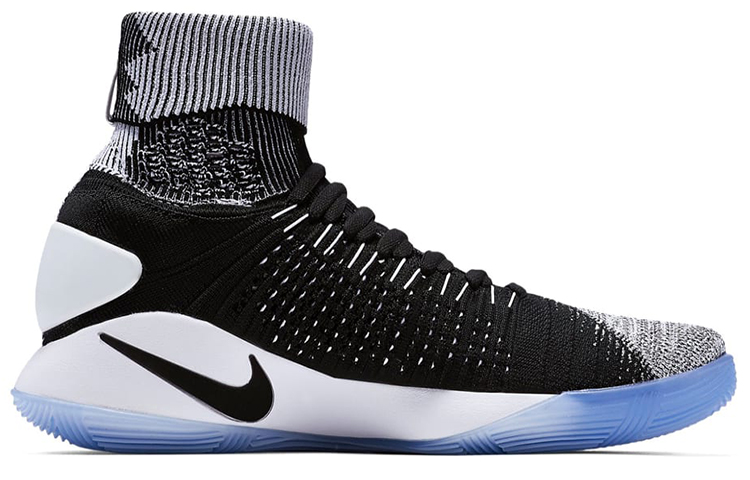 Мужские кроссовки Nike Hyperdunk 2016 Flyknit Oreo (черно-белые) — Чёрный / белый — фото 2