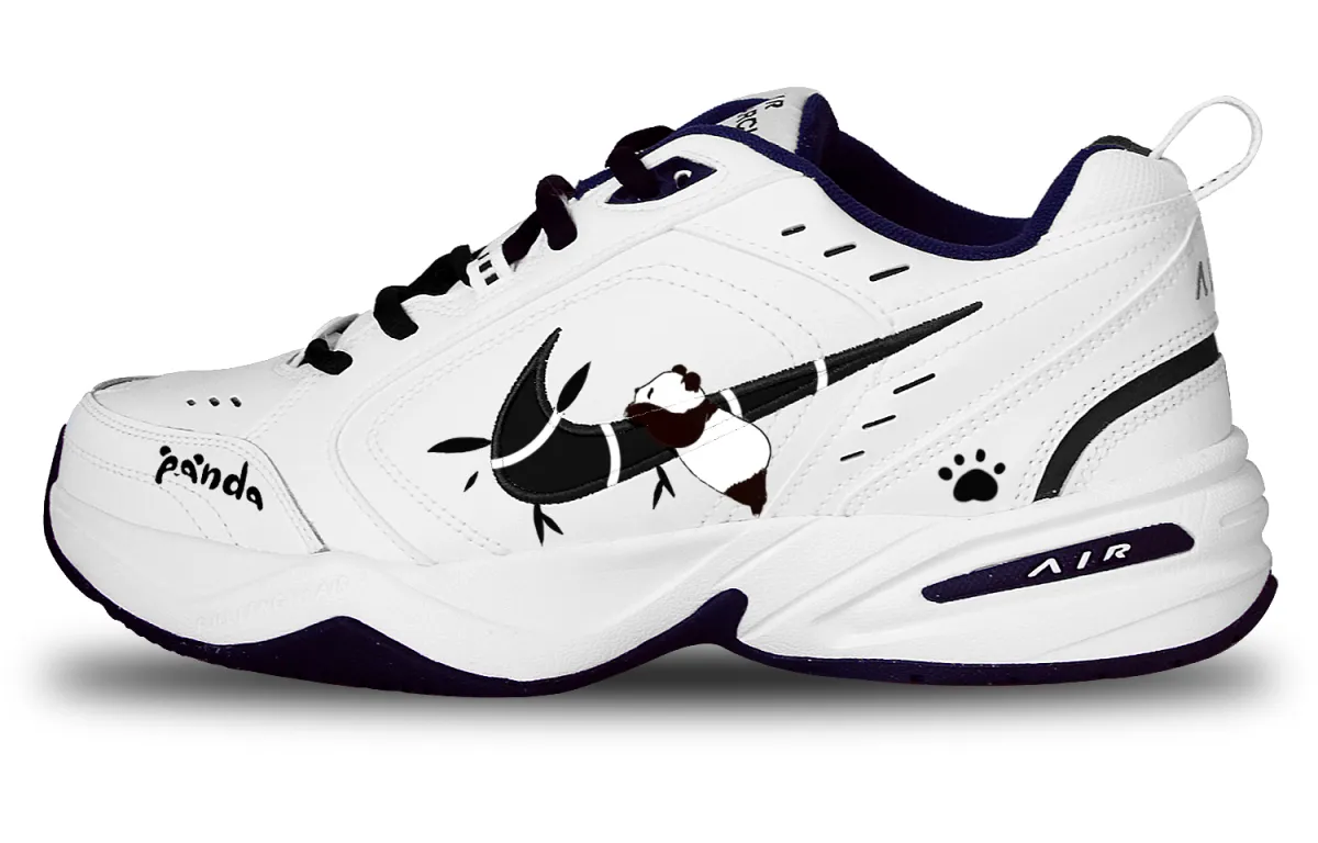 Nike Air Monarch 4 Panda Climbing Tree Ink Wash Slip Resistant, Abrasion Resistant, Height Increasing Low top