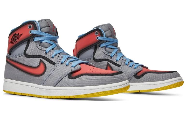 Мужские кроссовки Jordan Air Jordan 1 Retro RTTG Barcelona (сине-серый) — фото 3