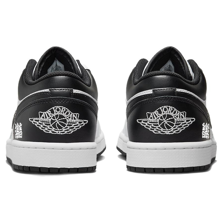 Jordan Air Jordan 1 Slip Resistant Abrasion Resistant Low top Vintage Basketball Shoes Men’s White Black