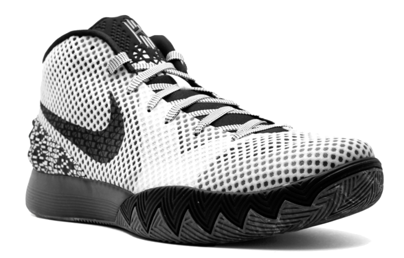 Мужские кроссовки Nike Kyrie 1 BHM (белый / темно-серый / черный) — Белый / тёмно-серый / чёрный — фото 3