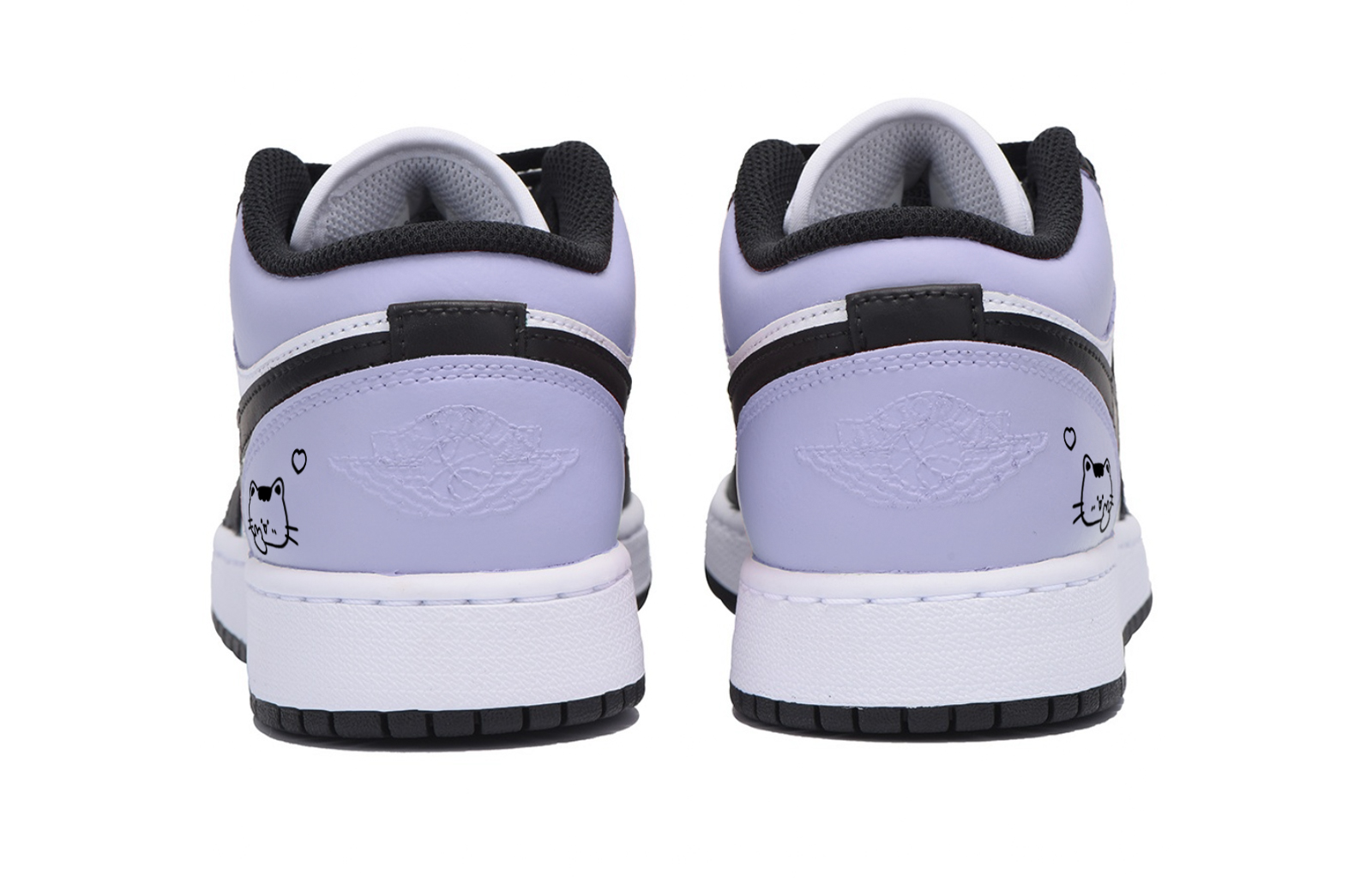 Jordan Air Jordan 1 Abrasion Resistant Low top Vintage Basketball Shoes Men’s Black Purple