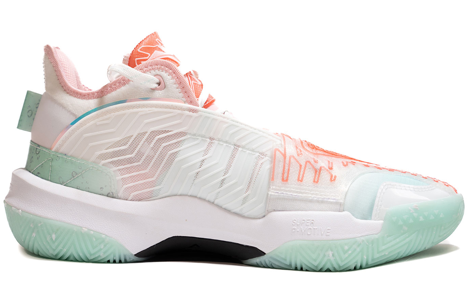 PEAK State Extremely Large Triangle 1.0 Basketball Shoes Men’s Desert Pink Light Sour Green