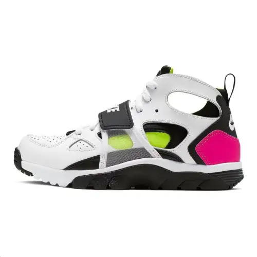 Nike Air Trainer Huarache White Laser Fuchsia Volt Black GS