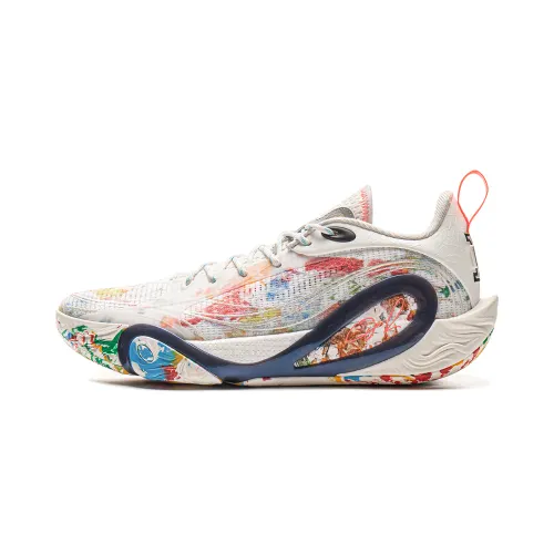 Li Ning DLO1 Cushioning Low top Basketball Shoes Men's Ivory