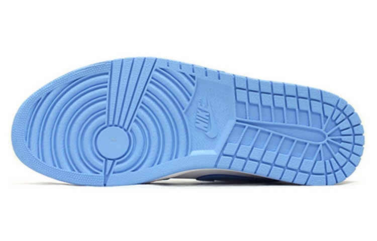 Мужские кроссовки Jordan Air Jordan 1 Retro Mid (белые) — 白/大学蓝/白 — фото 5