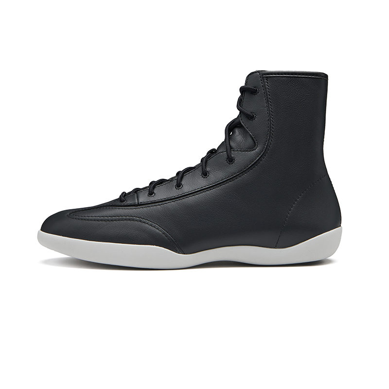 EQLZ EQUALIZER Top Grain Cow Leather Slip Resistant Abrasion Resistant High top Vintage Basketball Shoes Unisex