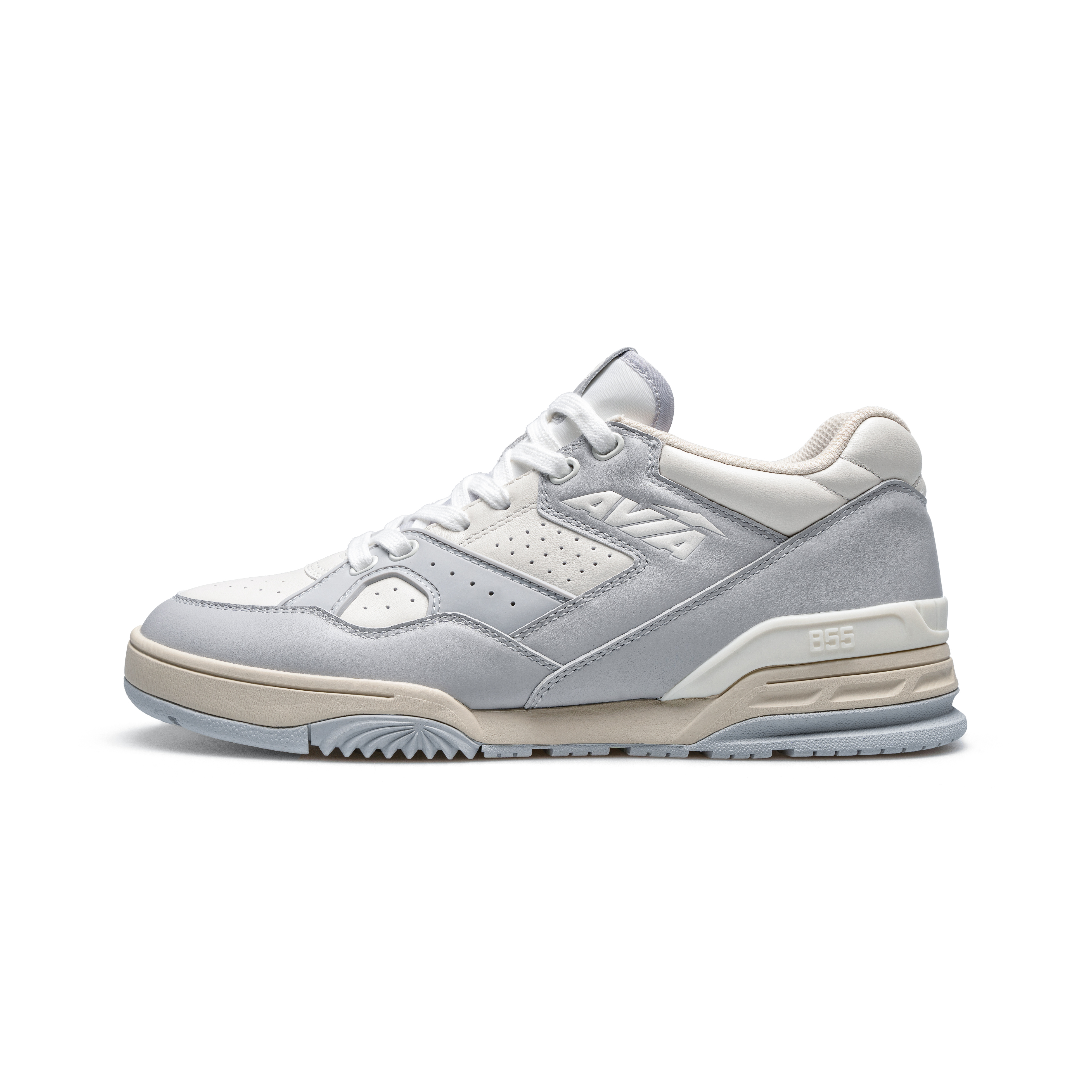 AVIA 855L Slip Resistant Cushioning Abrasion Resistant Low top Vintage Basketball Shoes Men’s White Gray