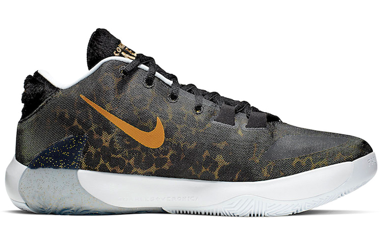 Мужские кроссовки Nike Freak 1 Zoom "Coming to America" (черно-золотые) — фото 2