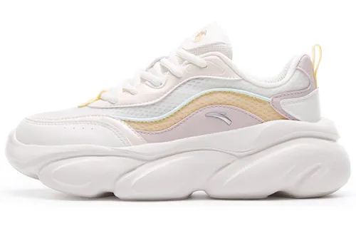 Anta Cat Paw Textile, Synthetic Leather Cushioning Slip Resistant Abrasion Resistant Low top Chunky Sneakers Women's