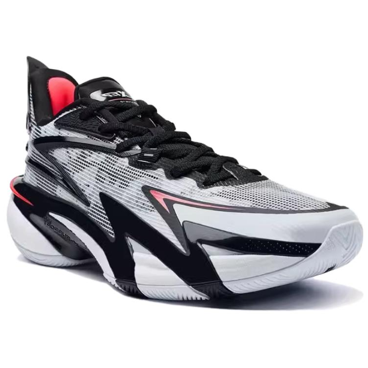 XTEP Battle 3 Cushioning Low top Basketball Shoes Men’s White Black Gray