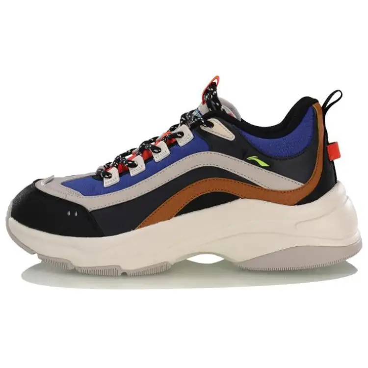 Li Ning Chunky Sneakers Men's Low Top Blue Black Gray