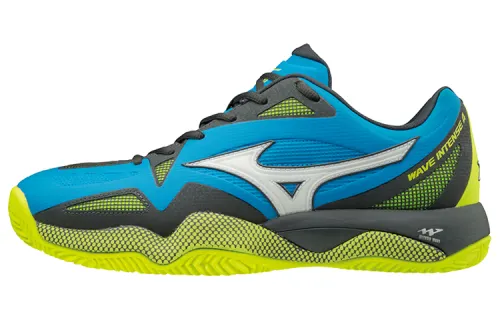 Mizuno Wave Intense Tour 4 Cc Abrasion Resistant Breathable Low top Tennis Shoes Blue White Green