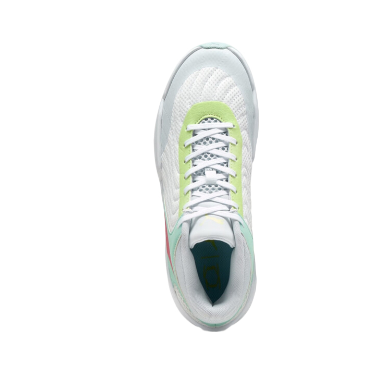 PUMA Court Pro Textile, Artificial Leather Mid top Basketball Shoes Unisex Mint Blue