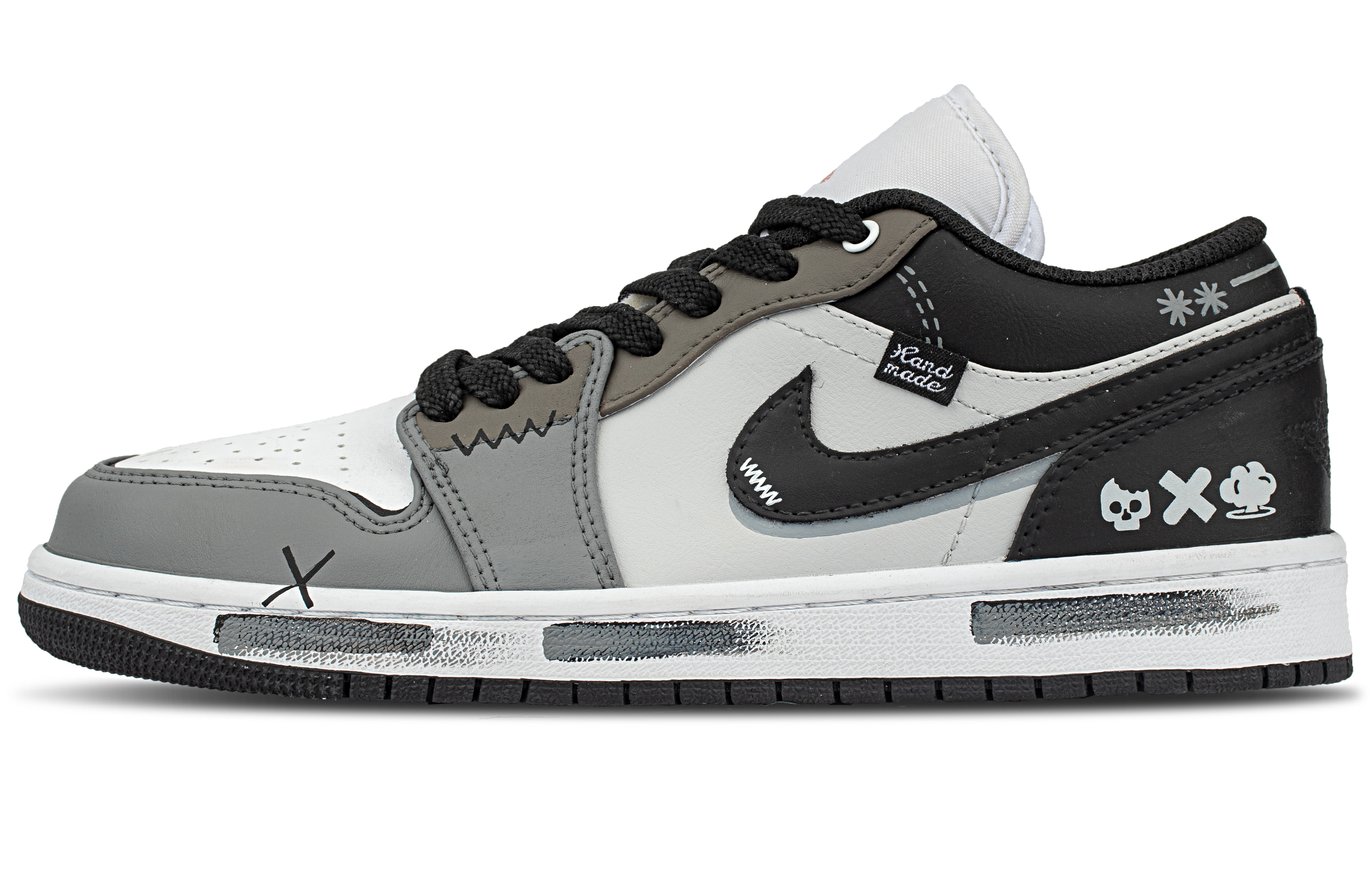 Jordan Air Jordan 1 Cushioning Breathable Cushioning Breathable Low top Vintage Basketball Shoes Unisex