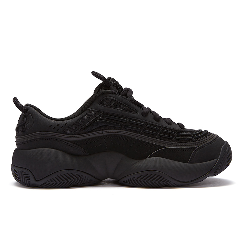 FILA FUSION Flame Shoes Low top Vintage Basketball Shoes Men’s Black