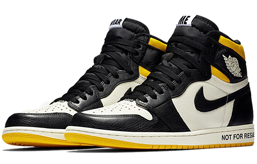 Кроссовки Air Jordan 1 Retro High Nrg Not For Resale (черно-желтые) — Чёрный / жёлтый — фото 3