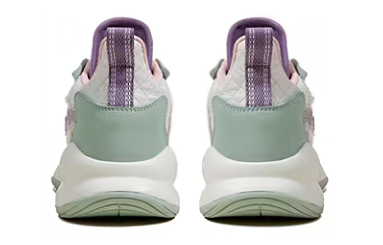 QIAODAN Cushioning, Wear Resistant High top Basketball Shoes Women’s Ivory/Jade Green
