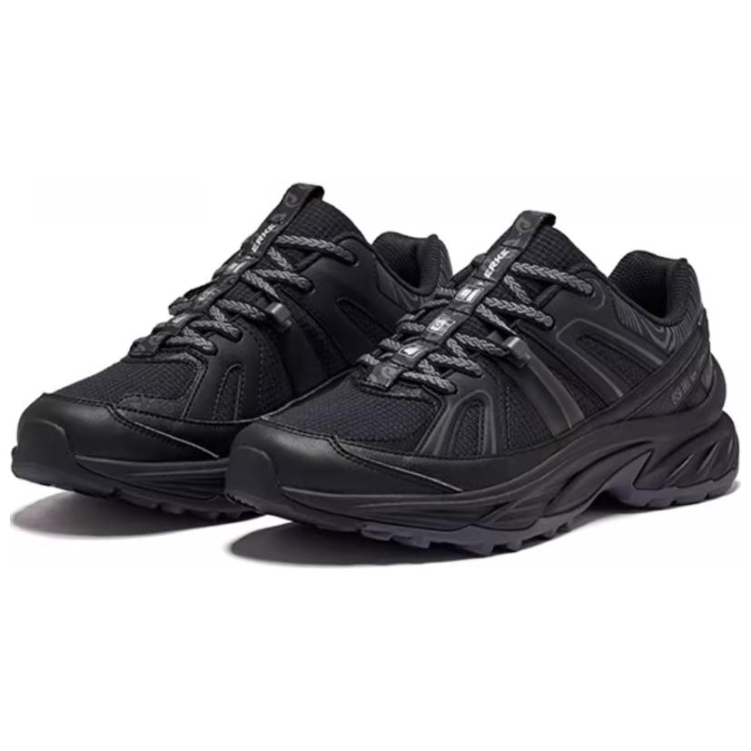 Erke Trail Slip Resistant Coverage Rebound Low top Mountaineering Shoes Men’s Black