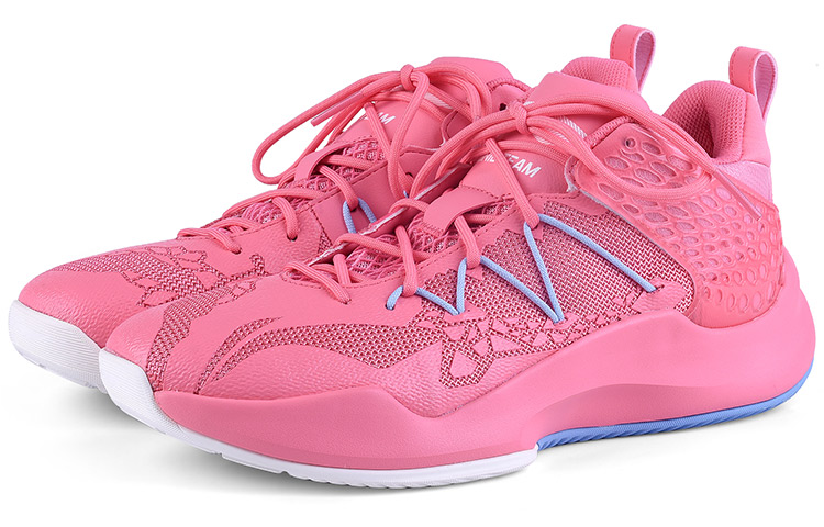 Li Ning SONIC 8 TD Team Edition Mid top Performance Basketball Shoes Men’s Pink White