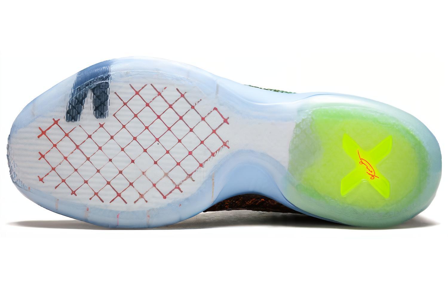 Мужские кроссовки Nike Kobe 10 Elite HTM Racecar (зеленые) — 彩色/金属银 — фото 5