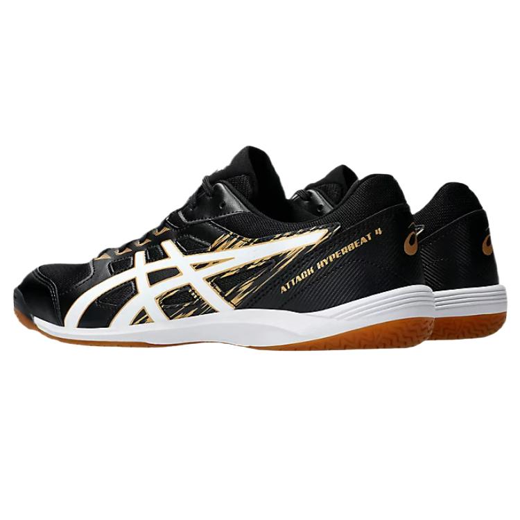 ASICS Attack Hyperbeat 4 Abrasion Resistant Low top Table Tennis Shoes Men’s Black White