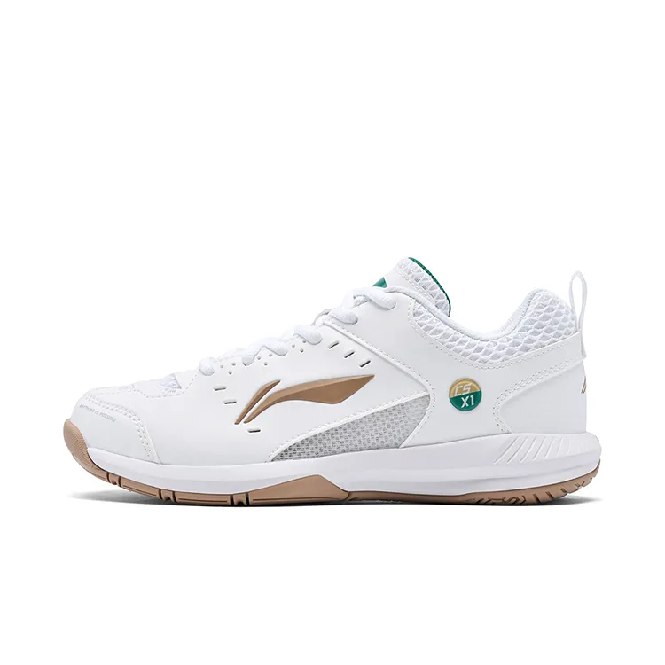 Li Ning Light Feather Cushioning Low top Badminton Shoes Unisex White