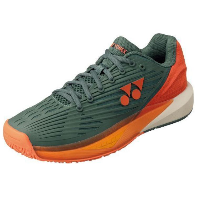 YONEX Yonex Power Cushion/power cushion series, versatile and comfortable, non-slip and wear-resistant, low-top tennis shoes, same style for men and women, dark green orange